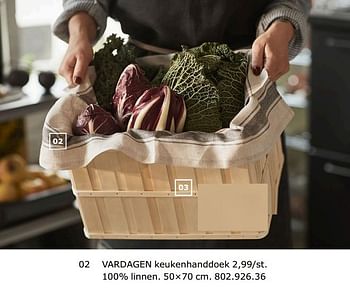 Promoties Vardagen keukenhanddoek - Huismerk - Ikea - Geldig van 23/11/2018 tot 31/07/2019 bij Ikea