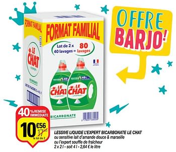 Promotion Netto Lessive Liquide L Expert Bicarbonate Le Chat Le Chat Menage Valide Jusqua 4 Promobutler