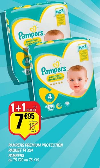 Promotions Pampers premium protection paquet t4 pampers - Pampers - Valide de 08/01/2019 à 20/01/2019 chez Netto