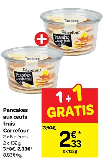 Promotions Pancakes aux - Produit maison - Carrefour  - Valide de 09/01/2019 à 21/01/2019 chez Carrefour