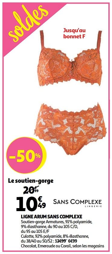 soutien gorge sans complexe auchan