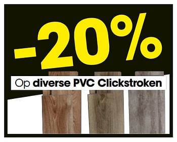 Promoties -20% op diverse pvc clickstroken - Huismerk - Kwantum - Geldig van 14/01/2019 tot 24/01/2019 bij Kwantum