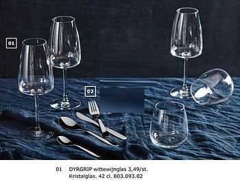 Promoties Dyrgrip wittewijnglas - Huismerk - Ikea - Geldig van 23/11/2018 tot 31/07/2019 bij Ikea