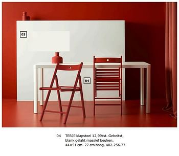 Promoties Terje klapstoel - Huismerk - Ikea - Geldig van 23/11/2018 tot 31/07/2019 bij Ikea