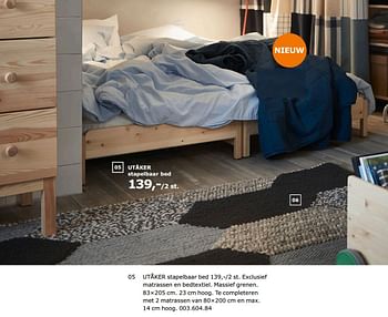 Promotions Utåker stapelbaar bed - Produit maison - Ikea - Valide de 23/11/2018 à 31/07/2019 chez Ikea
