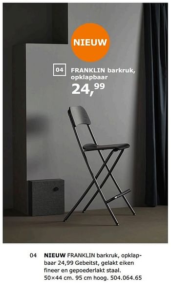 afstuderen lied Drank Huismerk - Ikea Franklin barkruk, opklapbaar - Promotie bij Ikea