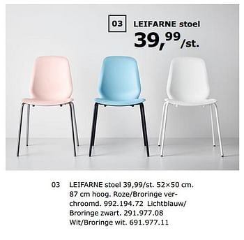 Promoties Leifarne stoel - Huismerk - Ikea - Geldig van 23/11/2018 tot 31/07/2019 bij Ikea