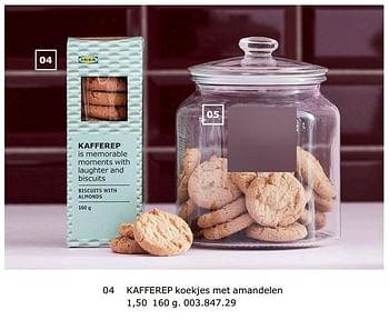 Promoties Kafferep koekjes met amandelen - Huismerk - Ikea - Geldig van 23/11/2018 tot 31/07/2019 bij Ikea