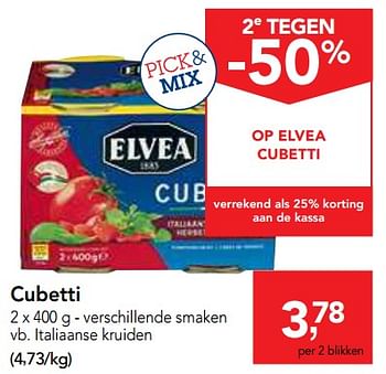 Promoties Cubetti - Elvea - Geldig van 16/01/2019 tot 29/01/2019 bij Makro