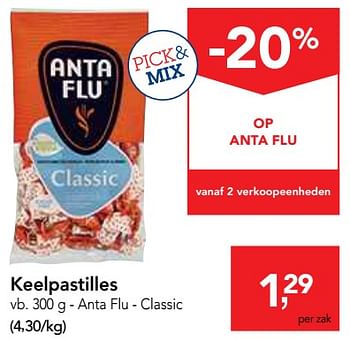 Promotions Keelpastilles - Anta Flu - Valide de 16/01/2019 à 29/01/2019 chez Makro