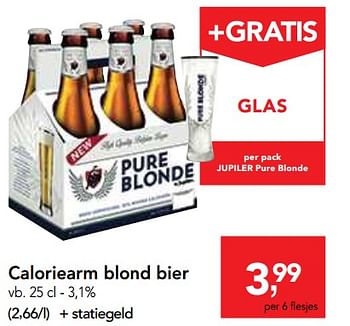 Promoties Caloriearm blond bier - Pure Blonde - Geldig van 16/01/2019 tot 29/01/2019 bij Makro