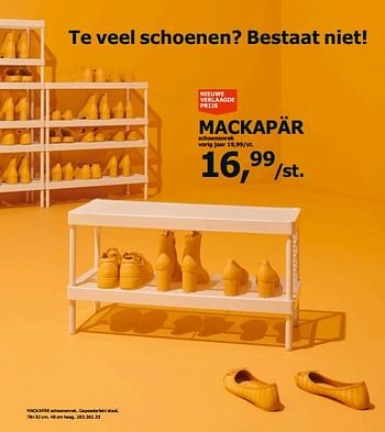 Promoties Mackapär schoenenrek - Huismerk - Ikea - Geldig van 23/11/2018 tot 31/07/2019 bij Ikea