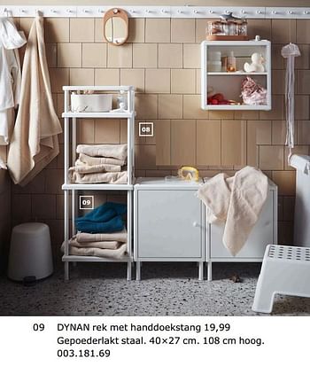 Promoties Dynan rek met handdoekstang - Huismerk - Ikea - Geldig van 23/11/2018 tot 31/07/2019 bij Ikea