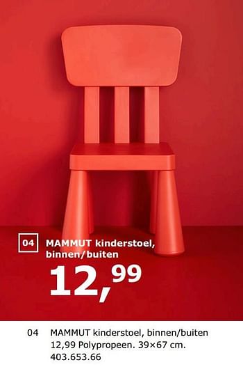 Promoties Mammut kinderstoel, binnen- buiten - Huismerk - Ikea - Geldig van 23/11/2018 tot 31/07/2019 bij Ikea