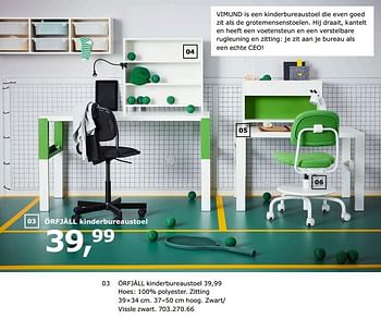 Promoties Örfjäll kinderbureaustoel - Huismerk - Ikea - Geldig van 23/11/2018 tot 31/07/2019 bij Ikea