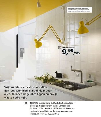 Promoties Ertial bureaulamp - Huismerk - Ikea - Geldig van 23/11/2018 tot 31/07/2019 bij Ikea