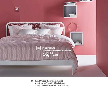 Promotions Fjällvedel 2-persoonsdekbedovertrek - Produit maison - Ikea - Valide de 23/11/2018 à 31/07/2019 chez Ikea