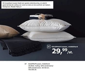 Promoties Guldpalm kussen, middelhard - Huismerk - Ikea - Geldig van 23/11/2018 tot 31/07/2019 bij Ikea