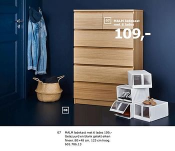 Promoties Malm ladekast met 6 lades - Huismerk - Ikea - Geldig van 23/11/2018 tot 31/07/2019 bij Ikea