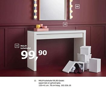 bad grens uitblinken Huismerk - Ikea Malm toilettafel - Promotie bij Ikea
