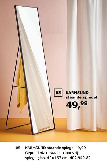 Promoties Karmsund staande spiegel - Huismerk - Ikea - Geldig van 23/11/2018 tot 31/07/2019 bij Ikea