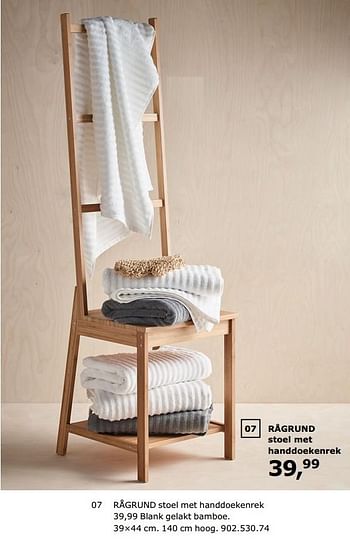 Boekwinkel marge Hoe Huismerk - Ikea Rågrund stoel met handdoekenrek - Promotie bij Ikea