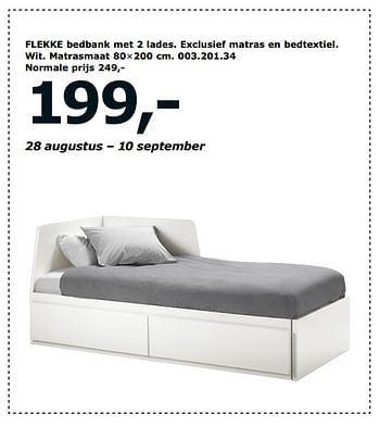 Conflict Nadenkend Polijsten Huismerk - Ikea Flekke bedbank met 2 lades - Promotie bij Ikea