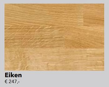 Promoties Massief hout keukenwerkblad eiken - Huismerk - Kvik - Geldig van 01/01/2019 tot 31/12/2019 bij Kvik Keukens