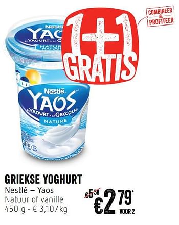 Promoties Griekse yoghurt nestlé - Nestlé - Geldig van 10/01/2019 tot 16/01/2019 bij Delhaize