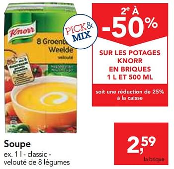 Promotions Soupe - Knorr - Valide de 16/01/2019 à 29/01/2019 chez Makro