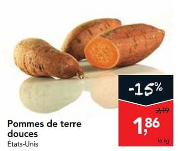 Promotions Pommes de terre douces - Produit maison - Makro - Valide de 16/01/2019 à 29/01/2019 chez Makro