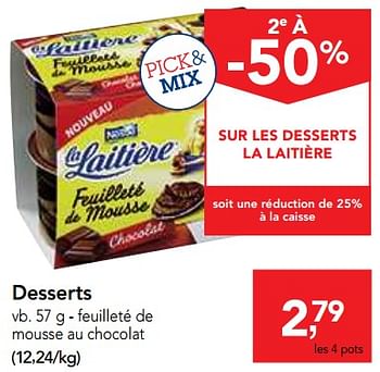 Promotions Desserts - Nestlé - Valide de 16/01/2019 à 29/01/2019 chez Makro