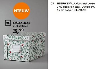 Promoties Fjälla doos met deksel - Huismerk - Ikea - Geldig van 23/11/2018 tot 31/07/2019 bij Ikea