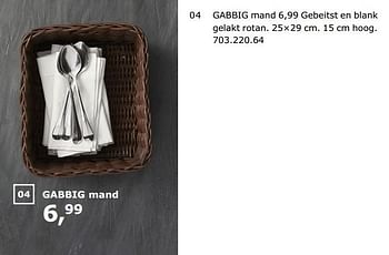 Promoties Gabbig mand - Huismerk - Ikea - Geldig van 23/11/2018 tot 31/07/2019 bij Ikea