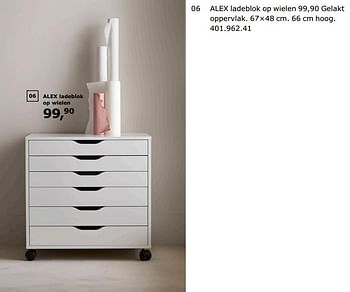 Promoties Alex ladeblok op wielen - Huismerk - Ikea - Geldig van 23/11/2018 tot 31/07/2019 bij Ikea