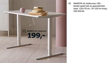 Promotions Skarsta zit--stabureau - Produit maison - Ikea - Valide de 23/11/2018 à 31/07/2019 chez Ikea