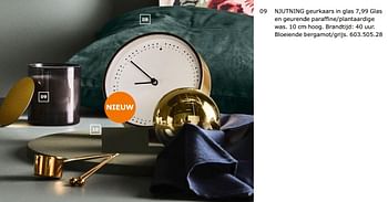 Promoties Njutning geurkaars in glas - Huismerk - Ikea - Geldig van 23/11/2018 tot 31/07/2019 bij Ikea