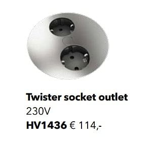 Promoties Twister socket outlet - Huismerk - Kvik - Geldig van 01/01/2019 tot 31/12/2019 bij Kvik Keukens