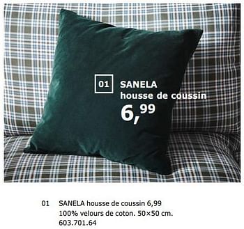 Promoties Sanela housse de coussin - Huismerk - Ikea - Geldig van 23/11/2018 tot 31/07/2019 bij Ikea