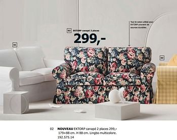 Promoties Ektorp canapé 2 places - Huismerk - Ikea - Geldig van 23/11/2018 tot 31/07/2019 bij Ikea