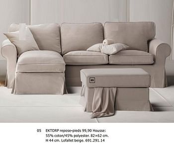 Promoties Ektorp repose-pieds - Huismerk - Ikea - Geldig van 23/11/2018 tot 31/07/2019 bij Ikea