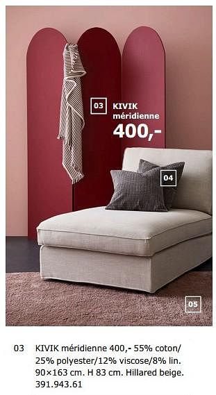 Promotions Kivik méridienne - Produit maison - Ikea - Valide de 23/11/2018 à 31/07/2019 chez Ikea