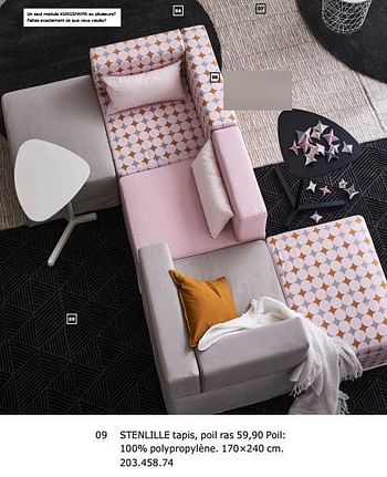 Promotions Stenlille tapis, poil ras - Produit maison - Ikea - Valide de 23/11/2018 à 31/07/2019 chez Ikea