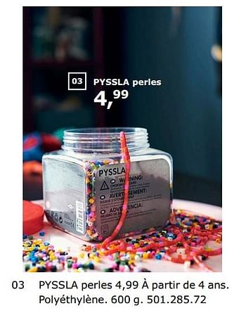 Promotions Pyssla perles - Produit maison - Ikea - Valide de 23/11/2018 à 31/07/2019 chez Ikea