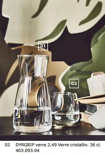 Promotions Dyrgrip verre - Produit maison - Ikea - Valide de 23/11/2018 à 31/07/2019 chez Ikea