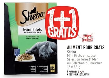Promotions Aliment pour chats sheba - Sheba - Valide de 10/01/2019 à 16/01/2019 chez Delhaize