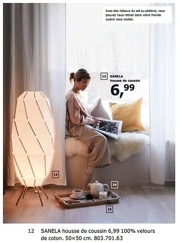 Promotions Sanela housse de coussin - Produit maison - Ikea - Valide de 23/11/2018 à 31/07/2019 chez Ikea