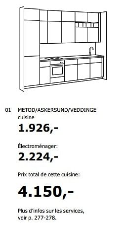 Promotions Metod-askersund-veddinge cuisine - Produit maison - Ikea - Valide de 23/11/2018 à 31/07/2019 chez Ikea