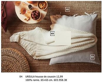 Promotions Ursula housse de coussin - Produit maison - Ikea - Valide de 23/11/2018 à 31/07/2019 chez Ikea