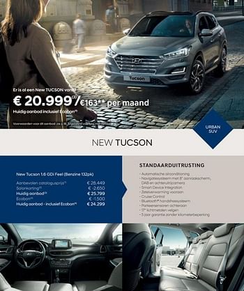 Promoties Hyundai tuscon - Hyundai - Geldig van 01/01/2019 tot 31/01/2019 bij Hyundai